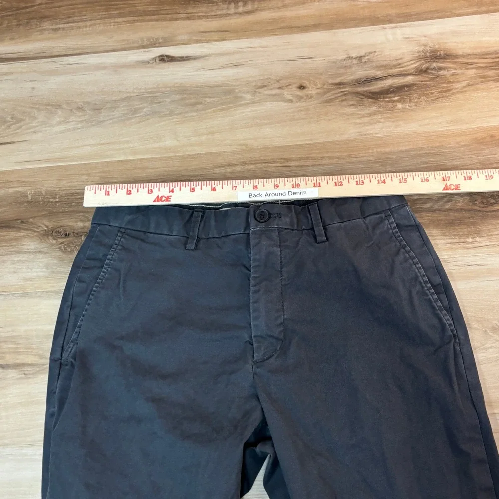 Banana Republic Lived In Chino Pants‎ Mens 30x32 Slim Fit Gray Flat Front